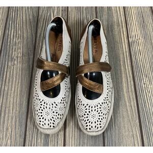 New Balance Aravon Women Leather Flex Mary Jane Comfort Heel‎ Shoe Sandal 7